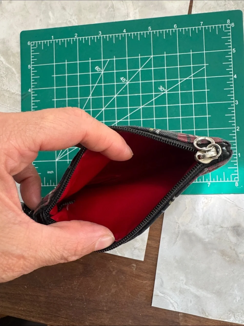 Coach plaid wristlet